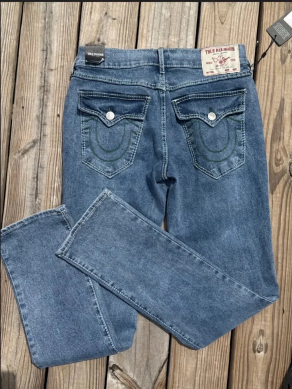 True Religion Ricky Big T Flap Jeans 30x34 Y2K Relaxed Streetwear NWT 3869